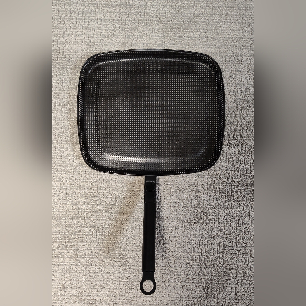 Outdoor Grill Pan With Detachable Handle - 14" x 11" x 1"